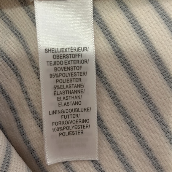 Adrianna Papell cap sleeve striped midi dress, size women’s Petite Medium - Picture 8 of 13